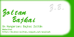 zoltan bajkai business card