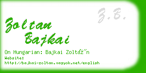 zoltan bajkai business card